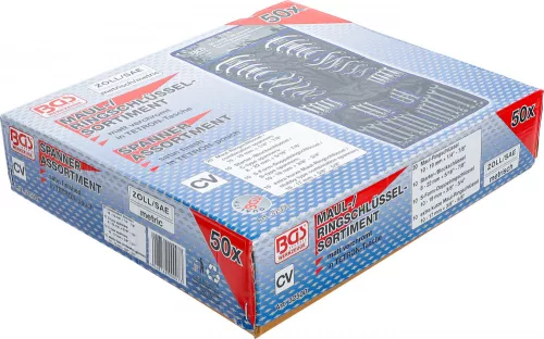 BGS technic 50 részes csillagkulcs és villáskulcs készlet, COLL és metrikus méretek (BGS 32500)