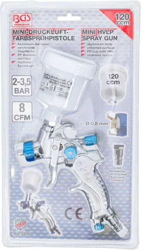 BGS technic Mini levegős festékszóró pisztoly, 120ccm (BGS 3315)