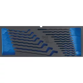   BGS technic Szerszámtálca a BGS 3312 szerszámosládához, üresen: 20 részes csillag-csillag és csillag-villás kulcs készlethez (nem tartozék) (BGS 3342-1)