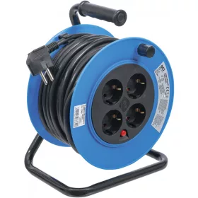   BGS technic Kábeldob | 15 m | 3 x 1,5 mm² | 4 csatlakozóaljzat | IP 20 | 3000 W (BGS 3360)