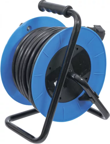 BGS technic Kábeldob | 15 m | 3 x 1,5 mm² | 4 csatlakozóaljzat | IP 20 | 3000 W (BGS 3360)