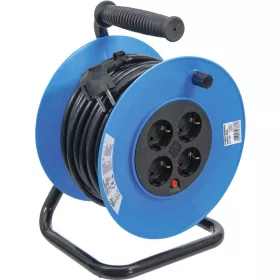   BGS technic Kábeldob | 25 m | 3 x 1,5 mm² | 4 csatlakozóaljzat | IP 20 | 3000 W (BGS 3361)