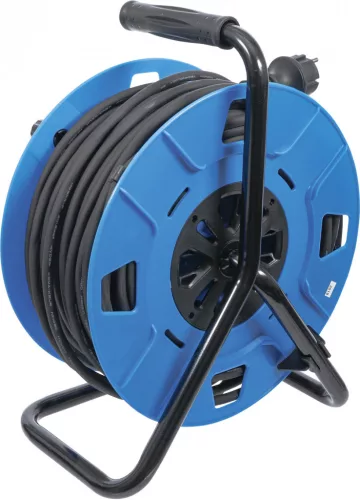 BGS technic Kábeldob | 50 m | 3 x 1,5 mm² | 4 csatlakozóaljzat zárósapkával | IP 44 | 3500 W (BGS 3378)