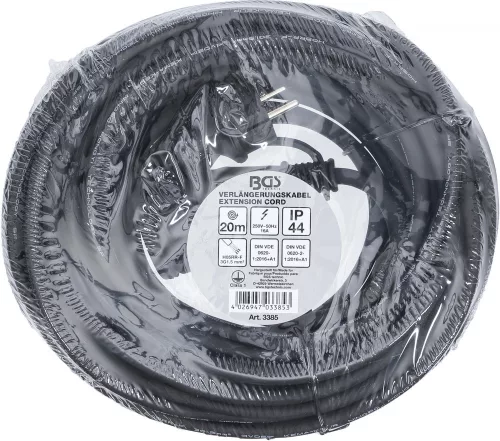 BGS technic Hosszabbítókábel | 20 m | 3 x 1,5 mm² | IP 44 (BGS 3385)