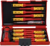 BGS technic VDE szigetelt csavarhúzó készlet cserélhető pengékkel, SL / PH / PZ / Torx, 13 részes (BGS 35814)