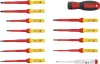 BGS technic VDE szigetelt csavarhúzó készlet cserélhető pengékkel, SL / PH / PZ / Torx, 13 részes (BGS 35814)