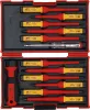 BGS technic VDE szigetelt csavarhúzó készlet cserélhető pengékkel, SL / PH / PZ / Torx, 13 részes (BGS 35814)