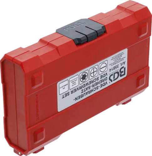 BGS technic VDE szigetelt csavarhúzó készlet cserélhető pengékkel, SL / PH / PZ / Torx, 13 részes (BGS 35814)