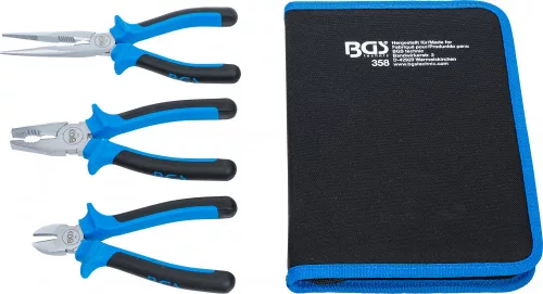 BGS technic 3 részes fogó készlet, cipzáras tokban (BGS 358)