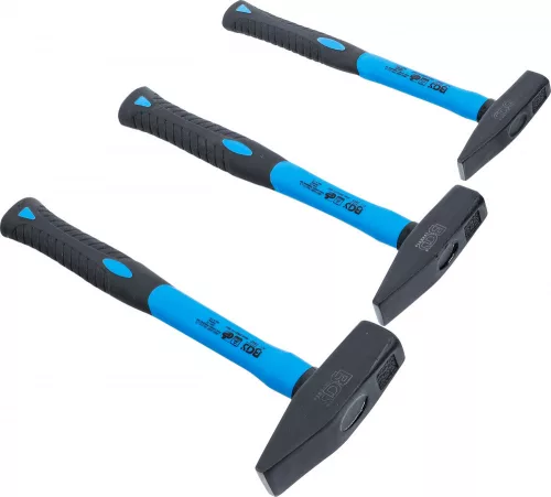 BGS technic Lakatoskalapács-készlet | üvegszálas nyéllel | DIN 1041 | 300 / 500 / 800 gramm | 3 darabos (BGS 3845)