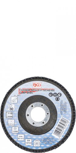 BGS technic Lamellás csiszolótárcsa 115mm, 80-es szemcse (BGS 3971)