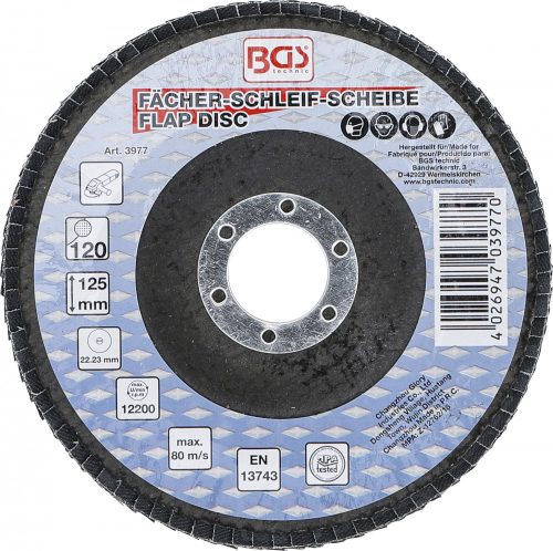 BGS technic Lamellás csiszolótárcsa 125mm, 120-es szemcse (BGS 3977)