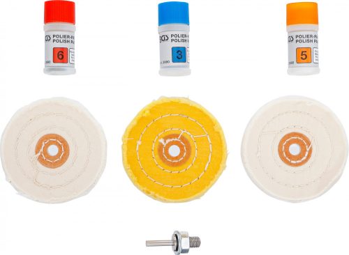 BGS technic Polírozó készlet 7 részes, puha fémhez (BGS 3990)