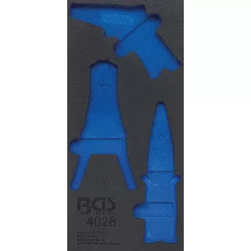   BGS technic 1/3 Szerszámtálca szerszámkocsihoz, üresen: 3 részes blankoló fogó készlethez (nem tartozék) (BGS 4028-1)