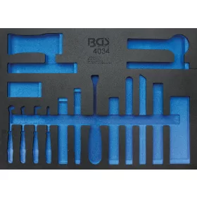   BGS technic 3/3 Szerszámtálca szerszámkocsihoz, üresen: 17 részes ék és kampó készlethez (nem tartozék) (BGS 4034-1)