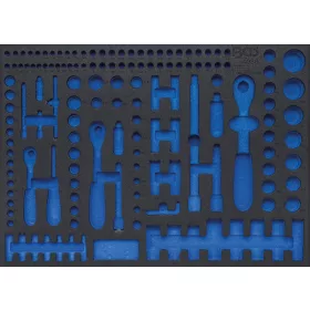   BGS technic 3/3 Szerszámtálca szerszámkocsihoz, üresen: 192 részes Pro Torque® dugókulcs készlethez (nem tartozék) (BGS 4036-1)