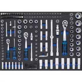   BGS technic 3/3 Szerszámtálca szerszámkocsihoz: 192 részes Pro Torque® dugókulcs készlettel (BGS 4036)