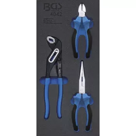   BGS technic 1/3 Szerszámtálca szerszámkocsihoz: 3 részes fogó készlettel (BGS 4042)