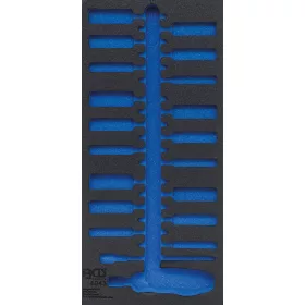   BGS technic 1/3 Szerszámtálca szerszámkocsihoz, üresen: 20 részes kefe készlethez (nem tartozék) (BGS 4043-1)