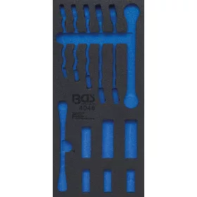   BGS technic 1/3 Szerszámtálca szerszámkocsihoz, üresen: 13 részes fékcsőkulcs és 3/8" speciális dugókulcs készlethez (nem tartozék) (BGS 4048-1)