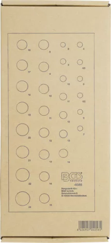 BGS technic 1/3 Szerszámtálca szerszámkocsihoz: 1/4" és 1/2" 12-szögű dugókulcs készlettel (BGS 4056)