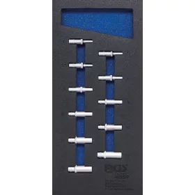   BGS technic 1/3 Szerszámtálca szerszámkocsihoz: 11 részes 1/4" 6-szögű hosszított dugókulcs készlettel, 4-13 mm (BGS 4059)