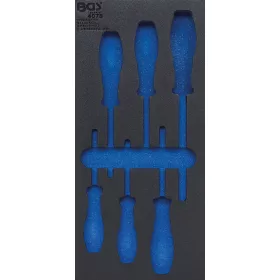   BGS technic 1/3 Szerszámtálca szerszámkocsihoz, üresen: 6 részes Torx csavarhúzó készlethez, T15-T40 (nem tartozék) (BGS 4078-1)