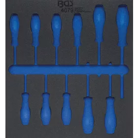   BGS technic 2/3 Szerszámtálca szerszámkocsihoz, üresen: 11 részes Torx csavarhúzó készlethez, T6-T40 (nem tartozék) (BGS 4079-1)