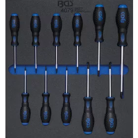   BGS technic 2/3 Szerszámtálca szerszámkocsihoz: 11 részes Torx csavarhúzó készlettel, T6-T40 (BGS 4079)