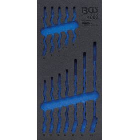   BGS technic 1/3 Szerszámtálca szerszámkocsihoz, üresen: 12 részes csillag-villáskulcs készlethez, 6-22 mm (nem tartozék) (BGS 4082-1)