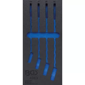   BGS technic 1/3 Szerszámtálca szerszámkocsihoz, üresen: 4 részes csillag-villáskulcs készlethez, 24-32 mm (nem tartozék) (BGS 4083-1)