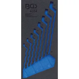   BGS technic 1/3 Szerszámtálca szerszámkocsihoz, üresen: 8 részes hajlított csillag-csillagkulcs készlethez, 6x7-20x22 mm (nem tartozék) (BGS 4084-1)
