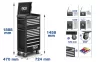 BGS technic Szerszámkocsi „Profi Standard Maxi” 12 fiókkal, 263 szerszámmal (BGS 4088)