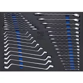   BGS technic 3/3 szerszámtálca szerszámkocsihoz: 35 részes villás- / csillag- / és csillag-villás kulcs készlettel (BGS 4089)