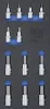 BGS technic 1/3 Szerszámtálca szerszámkocsihoz: 12 részes 1/2" Imbusz dugókulcs bit készlettel (BGS 4092)