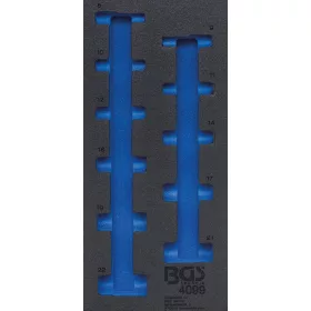   BGS technic 1/3 Szerszámtálca szerszámkocsihoz, üresen: 11 részes 3/8" hosszított COLL dugókulcs készlethez (nem tartozék) (BGS 4099-1)