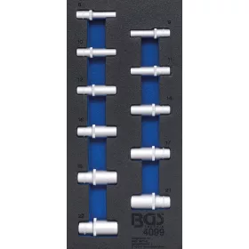   BGS technic 1/3 Szerszámtálca szerszámkocsihoz: 11 részes 3/8" hosszított COLL dugókulcs készlettel (BGS 4099)
