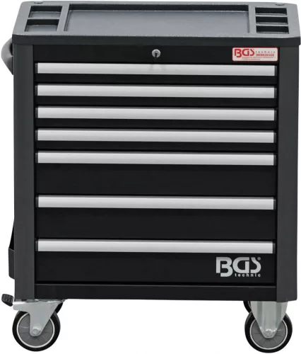 BGS technic 7 fiókos műhelykocsi, PRO, alacsony összsúlyú, üresen (BGS 4102)