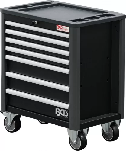 BGS technic 7 fiókos műhelykocsi, PRO, alacsony összsúlyú, üresen (BGS 4102)