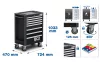BGS technic Szerszámkocsi 8 fiókkal, 724 × 470 × 1033 mm, üres kivitel (BGS 4111)