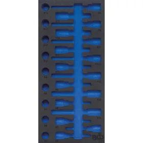   BGS technic 1/3 Szerszámtálca szerszámkocsihoz: Bitfej készlethez | üres | a BGS 4117-hez (BGS 4117-1)