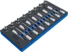 BGS technic 1/3 Szerszámtálca szerszámkocsihoz: 1/2" Bit dugókulcs készlet | belső bordázattal (XZN) | 22 darabos (BGS 4118)