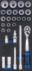 BGS technic 1/3 Szerszámtálca szerszámkocsihoz: 27 részes dugókulcs készlettel, 1/2", 8-32 mm (BGS 4126)