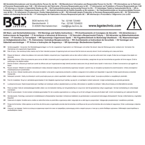 BGS technic Műhelykocsi-betét 3/3: Speciális szerszámok gumiszereléshez | 18 darabos (4164)