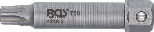 BGS technic T50x64mm bit, rögzítő golyós, 12mm-es külső hatlapú véggel (BGS 4248-2)