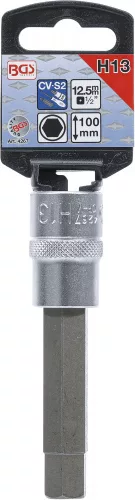 BGS technic 1/2" Bit Dugókulcs fej | hossz 100 mm | Imbusz 13 mm (BGS 4267)