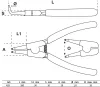BGS technic Seegergyűrű fogó, 180mm, hajlított, külső (BGS 429)