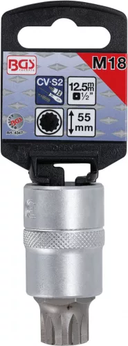BGS technic Spline Bitfej 1/2", M18 x 55 mm hosszú (BGS 4347)