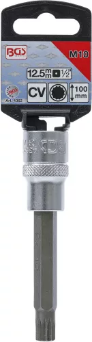BGS technic Spline típusú bitfej, 1/2", hossza: 100mm, M10 (BGS 4362)