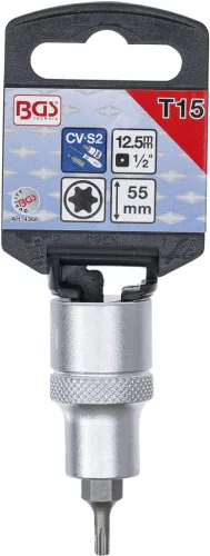 BGS technic Torx bitfej 1/2" nem fúrt, hossza: 53mm, T15 (BGS 4368)